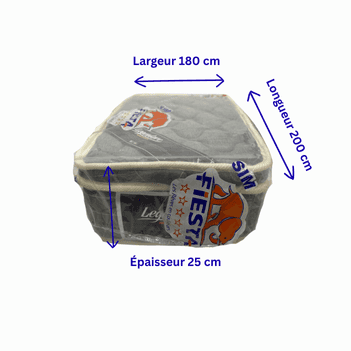 Matelas Elite Confort Absolu - 180 x 200x 25 - 3 places