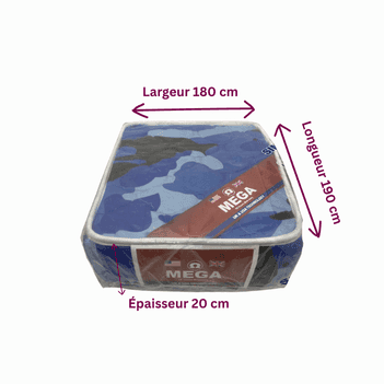 Matelas Méga premium - 180 x 190 x 20 - 3 places