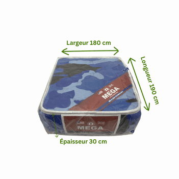 Matelas Méga premium - 180 x 190 x 30 - 3 places