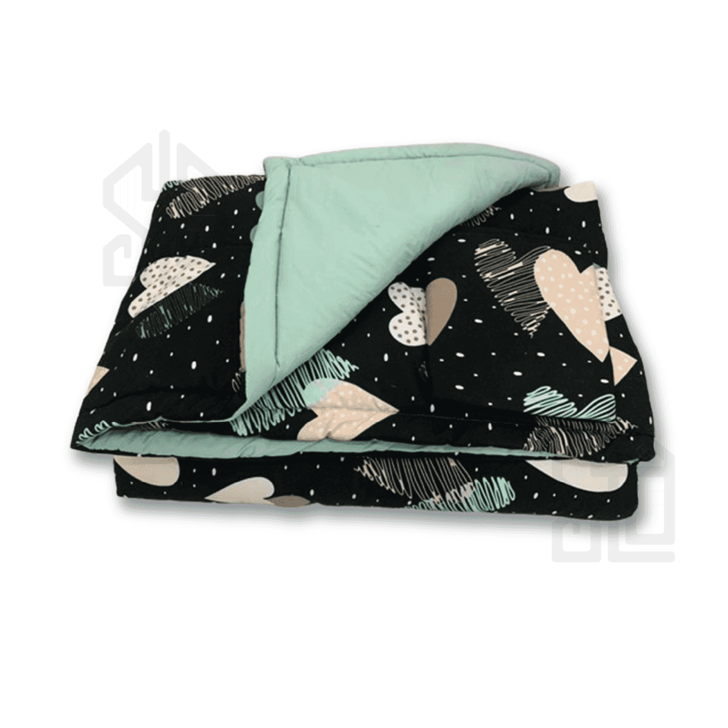 Couette de lit 1 , 2 , 3 places double face motif et uni 