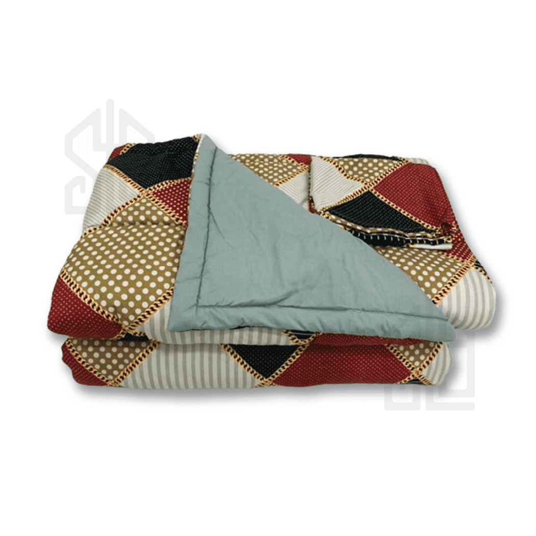 Couette de lit 1 , 2 , 3 places double face motif et uni 