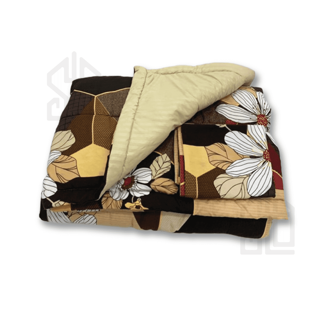Couette de lit 1 , 2 , 3 places double face motif et uni 
