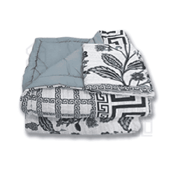 Couette de lit 1 , 2 , 3 places double face motif et uni 