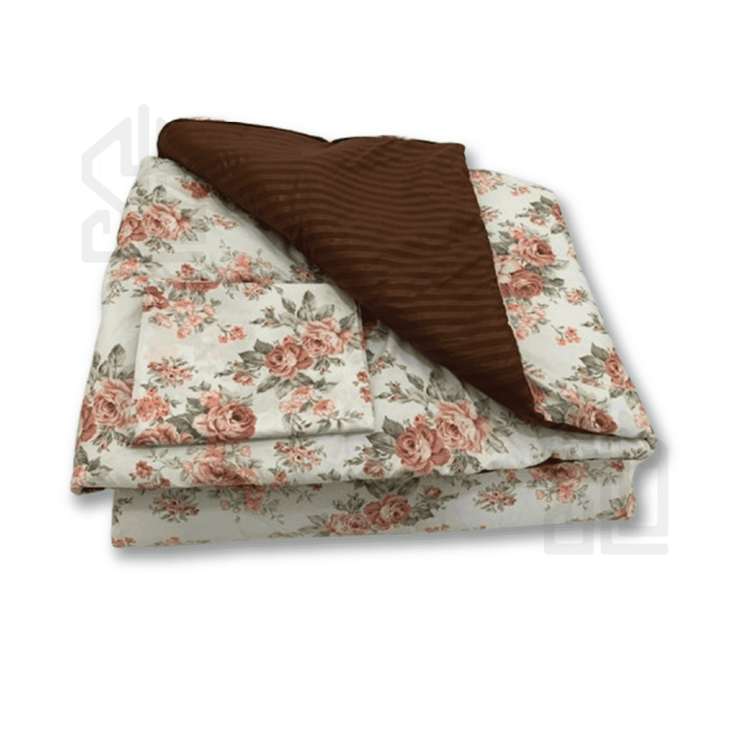 Couette de lit 1 , 2 , 3 places double face motif et uni 
