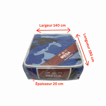 Matelas Méga premium - 140 x 190 x 20 - 2 places