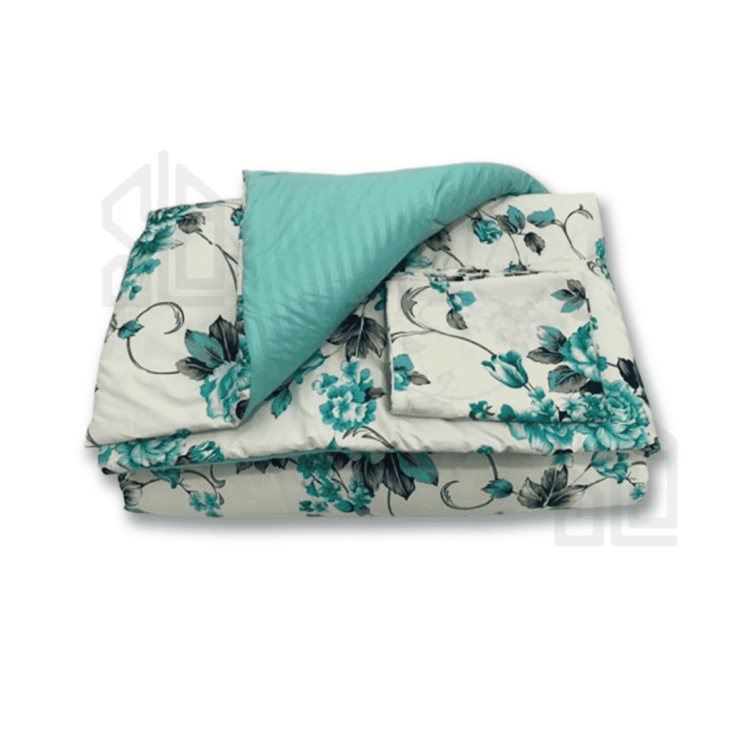 Couette de lit 1 , 2 , 3 places double face motif et uni 