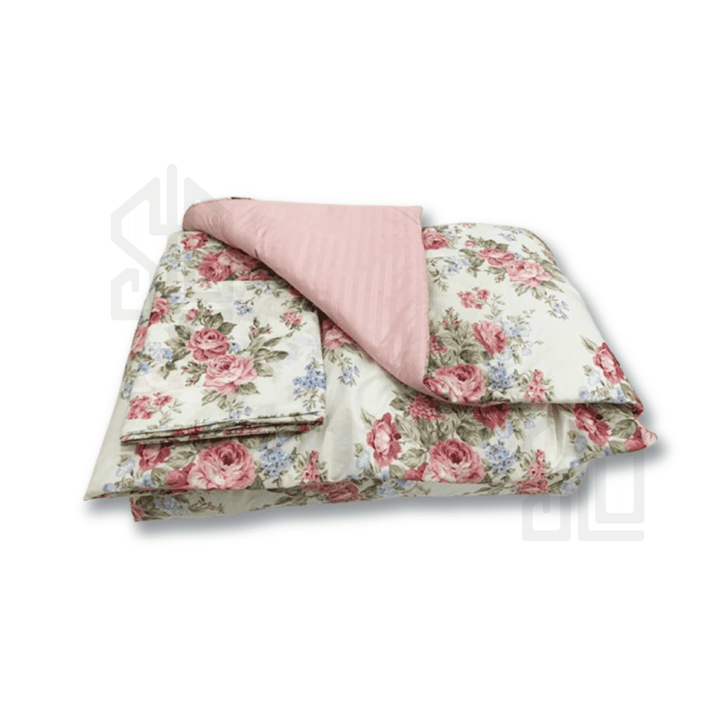 Couette de lit 1 , 2 , 3 places double face motif et uni 