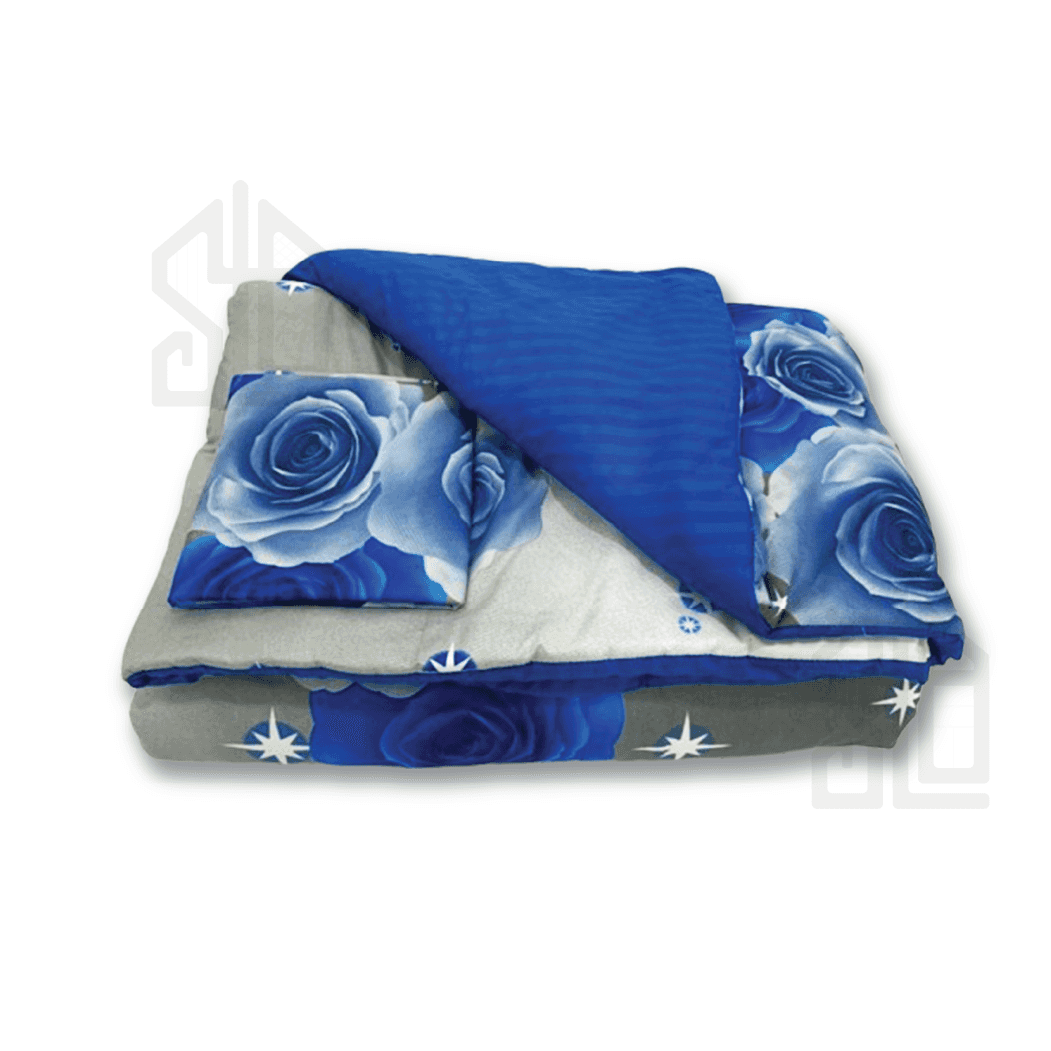 Couette de lit 1 , 2 , 3 places double face motif et uni 