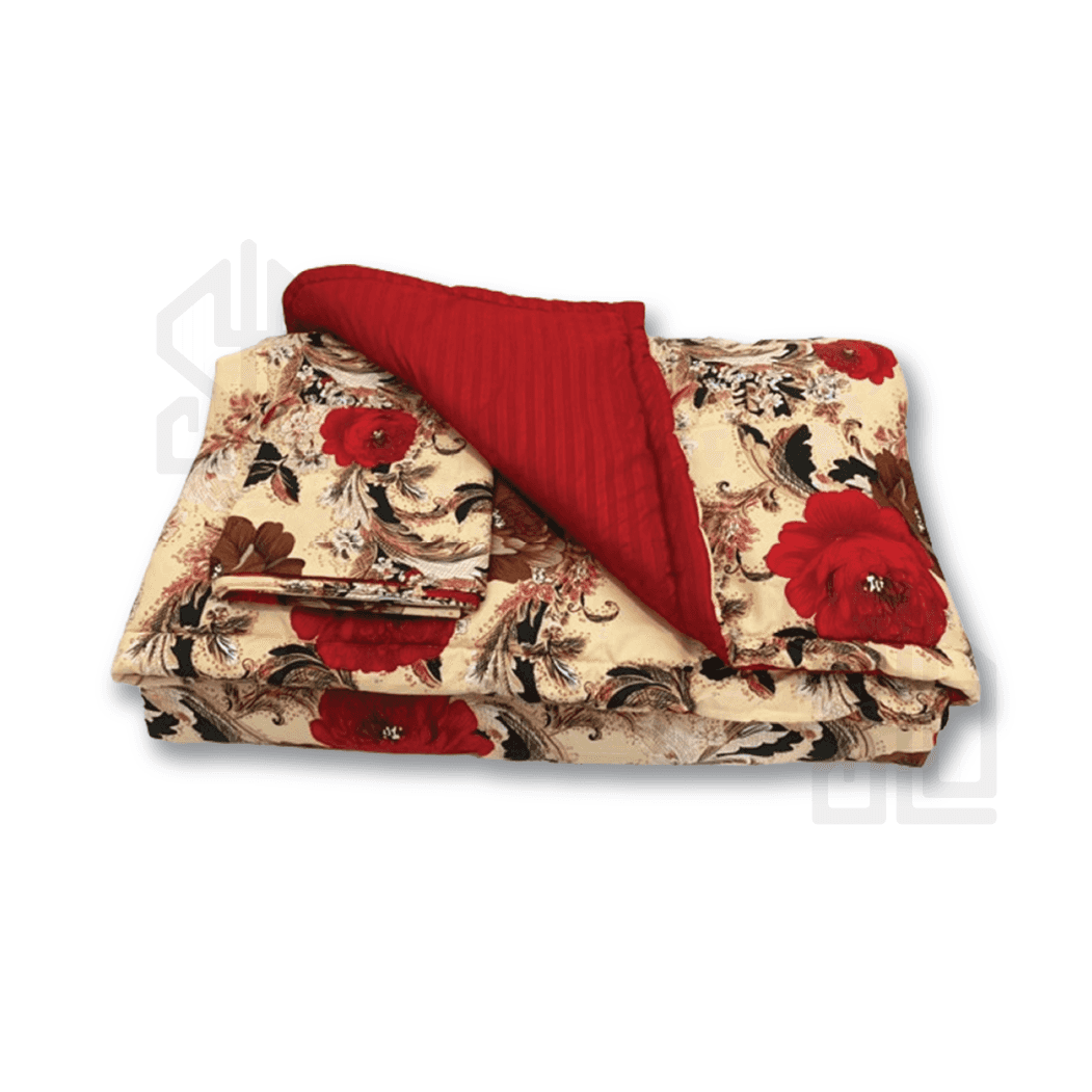 Couette de lit 1 , 2 , 3 places double face motif et uni 